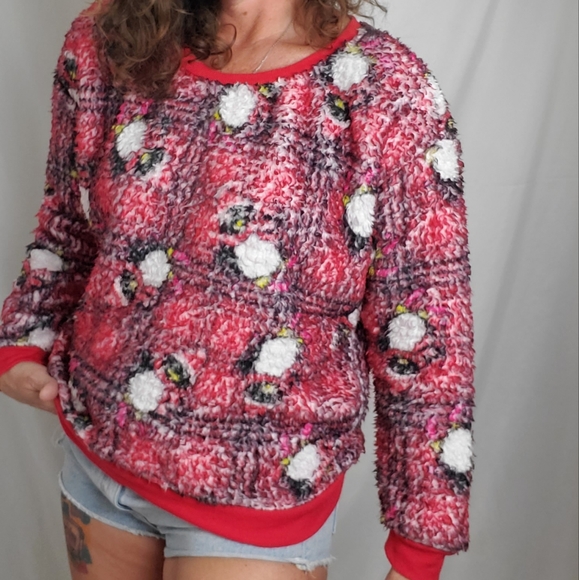 No Boundaries fleece penguin Christmas sweatshirt - Picture 3 of 9
